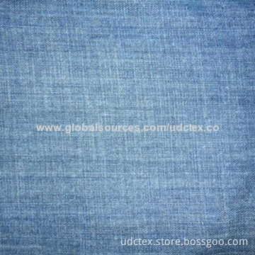 Polyester/Cotton Colored Denim Stretch Fabric with 10/16S Cotton Warp